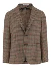 Tagliatore Wool And Cashmere Blend Single-breasted Jacket In Brown