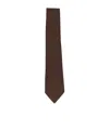 Tagliatore Houndstooth-pattern Tie In Brown