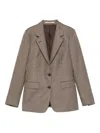Tagliatore Houndstooth Patterned Brown Tailored Jacket In Multi