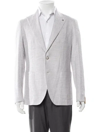 Pre-owned Tagliatore Houndstooth Print Sport Coat In Purple