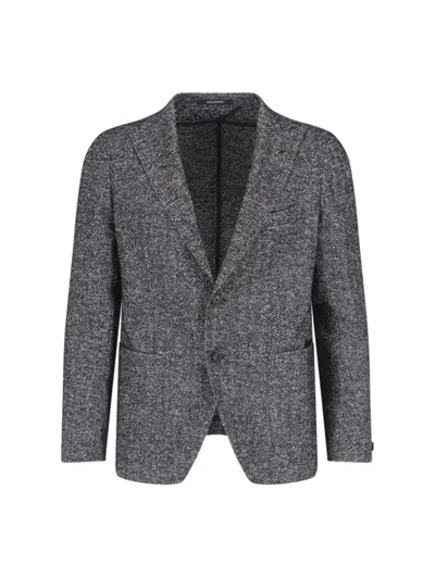 TAGLIATORE HOUNDSTOOTH SINGLE-BREASTED BLAZER