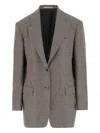 Tagliatore Houndstooth Single-breasted Blazer In Brown