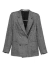 Tagliatore Houndstooth Single-breasted Blazer In Gray