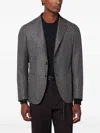 Tagliatore Houndstooth Single-breasted Blazer In Gray