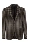 Tagliatore Men's Houndstooth Virgin Wool Blend Jacket In Black