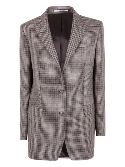 TAGLIATORE HOUNDSTOOTH WOOL BLAZER