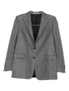 Tagliatore Houndstooth Wool Jacket In Gray