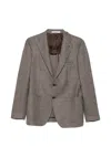 Tagliatore Houndstooth-pattern Blazer In Brown