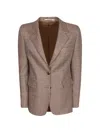 Tagliatore Houndstooth-pattern Blazer In Brown