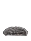 Tagliatore Houndstooth-pattern Flat Cap In Gray