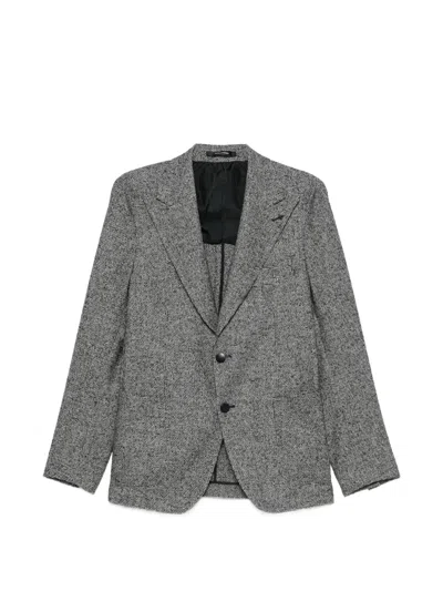 Tagliatore Houndstooth-pattern Peaked-lapel Blazer In Multi