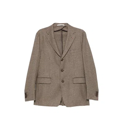 TAGLIATORE HOUNDSTOOTH-PATTERN SINGLE-BREASTED BLAZER