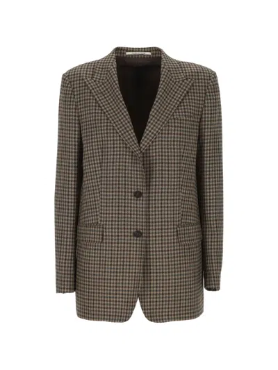 Tagliatore Houndstooth-pattern Virgin Wool Blazer In Multi