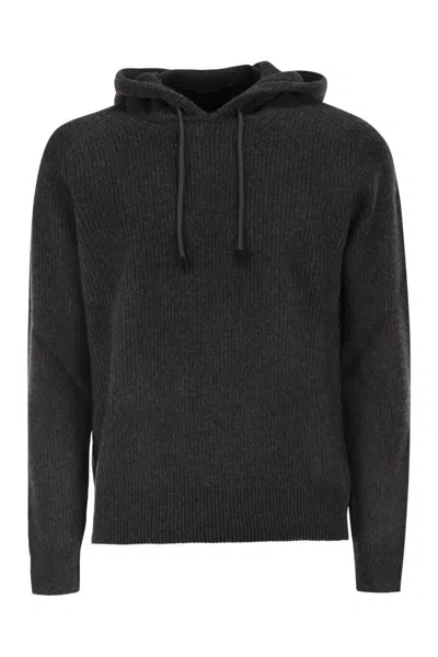 Tagliatore Grey Wool Virgin Wool Cashmere Viscose Sweater In Gray