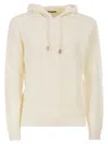Tagliatore Hunter Ribbed Jumper With Hood In Neutral