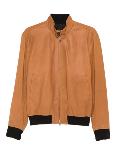Tagliatore Ice Zip-up Jacket In Brown