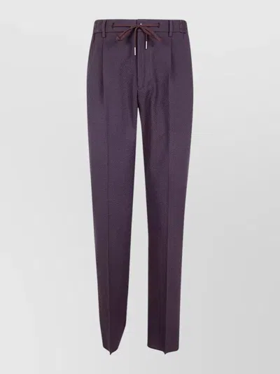 Tagliatore Icoman Chino Trousers Straight Leg Cut In Purple