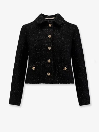 Tagliatore Idelle Bouclé Fabric Blazer In Black