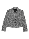 Tagliatore Idelle Cropped Tweed Jacket In Gold