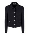 Tagliatore Idelle Rose-shaped Buttons Jacket In Black