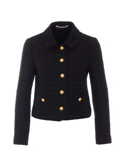 Tagliatore Idelle Tweed-effect Jacket In Black