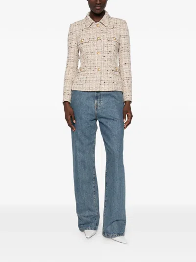 Tagliatore India Tweed Jacket In Neutral