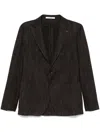 Tagliatore Interwoven Blazer In Brown