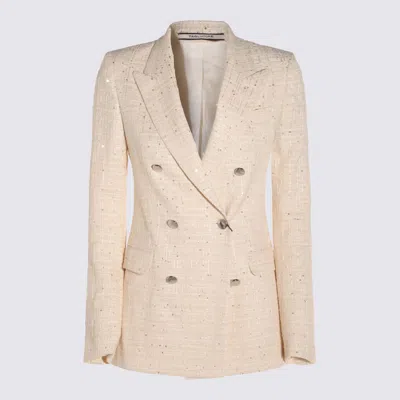 TAGLIATORE IVORY COTTON BLAZER
