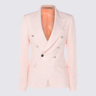 TAGLIATORE TAGLIATORE IVORY COTTON BLAZER
