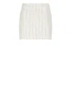 Tagliatore Sequin-embellished Tweed Mini Skirt In White