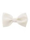 Tagliatore Ivory White Pre-tied Bow Tie With Hook Fastening In White