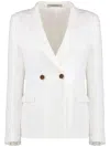 Tagliatore J-albar Tweed Blazer In White