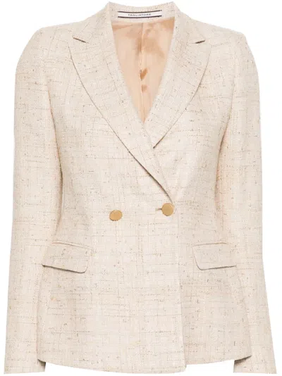 Tagliatore J-albar Double-breasted Blazer In 中性色