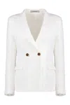 Tagliatore J-albar Tweed Blazer In White