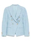 Tagliatore Cotton Single-breasted Jacket In Blue