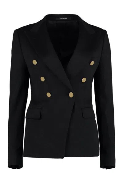 Tagliatore J-alicya Double-breasted Jacket In Black