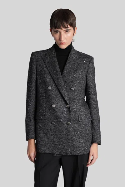 Tagliatore J-asmine10b Blazer In Grey Wool In Gray