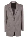 Tagliatore Houndstooth Pattern Tailored Blazer In Brown