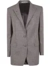 Tagliatore Houndstooth Pattern Tailored Blazer In Brown