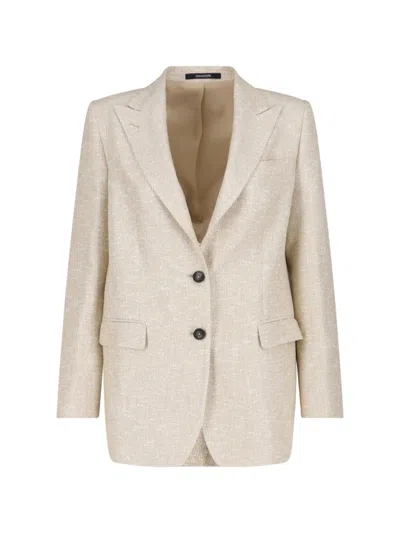 Tagliatore J Bertha Single-breasted Blazer In White