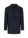 Tagliatore Double-breasted Blazer Notch Lapel In Blue