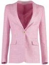 Tagliatore Parigi Single Breasted Two Button Blazer In Pink