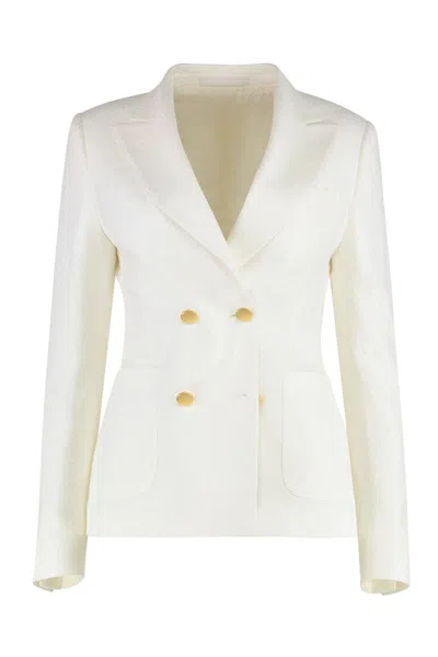 TAGLIATORE TAGLIATORE J-CORAL BOUCLE JERSEY SINGLE-BREASTED JACKET