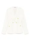 Tagliatore Women Wool Double-breasted Jacket In White