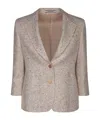Tagliatore J-debra Sequin-embellished Blazer In Nude