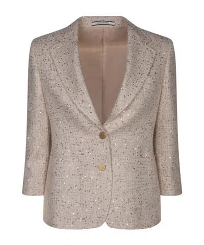 Tagliatore J-debra Sequin-embellished Blazer In Beige