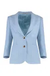 Tagliatore J-debra Single-breasted One Button Jacket In Light Blue