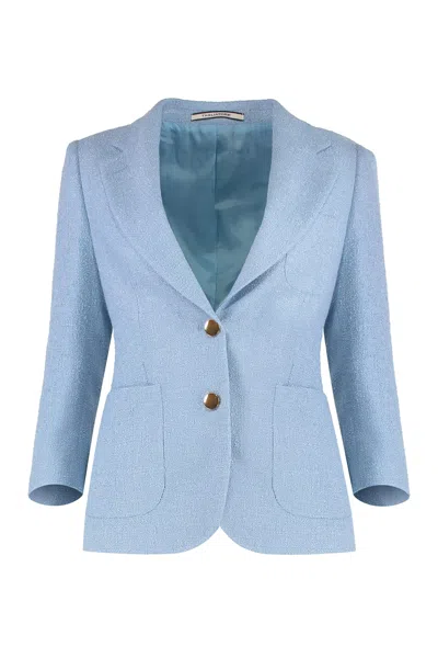 Tagliatore J-debra Single-breasted One Button Jacket In Light Blue