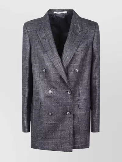 Tagliatore "j-jasmine" Jacket Double-breasted Back Vent In Blue
