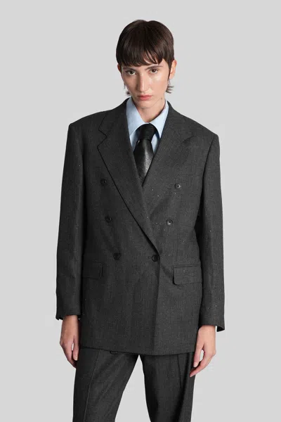 Tagliatore J-loreley19b Blazer In Grey Viscose In Black